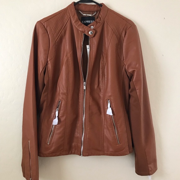 Express Jackets & Blazers - Express Faux Leather Jacket Size Large NWT